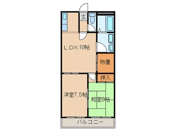 プレシアス赤城１の物件間取画像